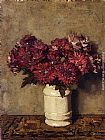 Chrysanthemums In a Vase by Johannes Evert Akkeringa